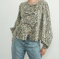 Aaron & Amber - Leopard Tie Front Blouse