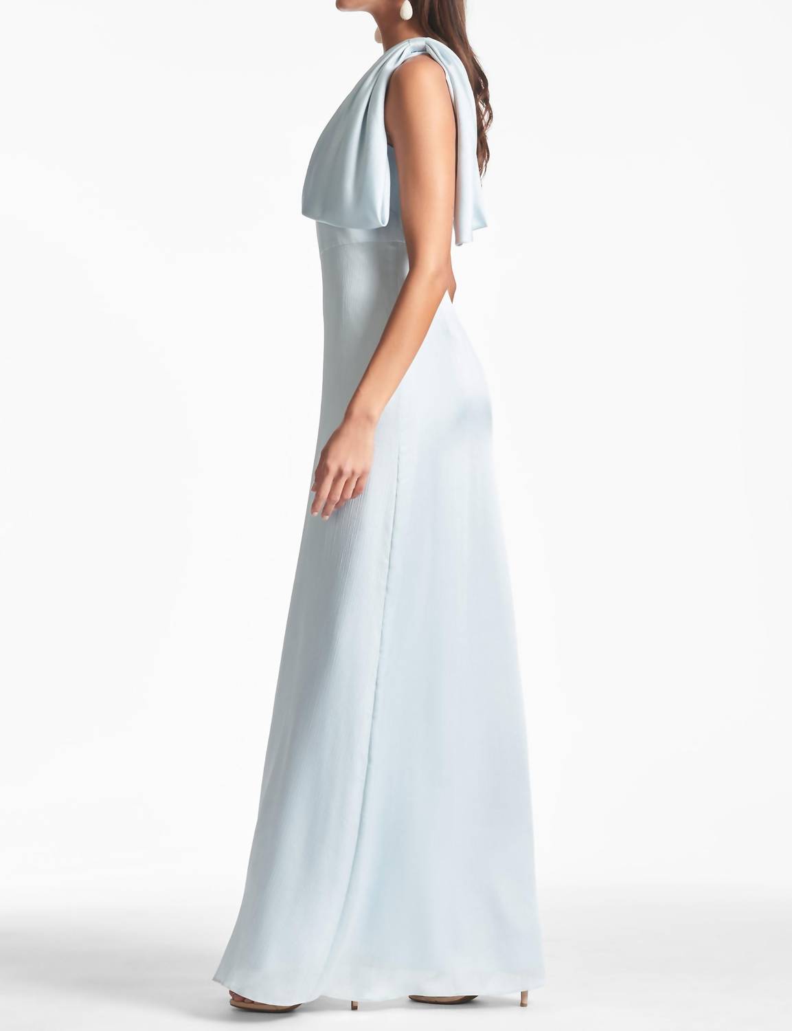 Sachin & Babi - One Shoulder Bow Chelsea Gown