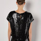 Apricot - Flat Sequin Cropped Tee