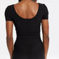 Bandier - Rib Crop Short Sleeve Top