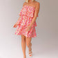 En Creme - Briella Ruffled Floral Mini Dress