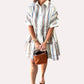 Aureum - Gather Plaid Mini Shirt Dress