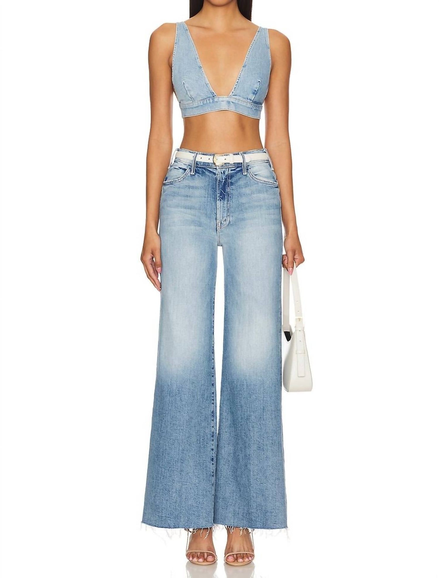 Mother - Pre-loved Tit For Tat Wash Denim Bralette