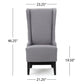 Alight Upholstered Dining Chair With High Back And Birch Wood Legs (Set of 2)