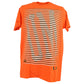 NCAA Adidas Miami Hurricanes Short Sleeve Stripe Orange Man Tshirt Tee