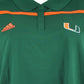 NCAA Adidas Miami Hurricanes Short Sleeve Green Womens Ladies Polo Shirt