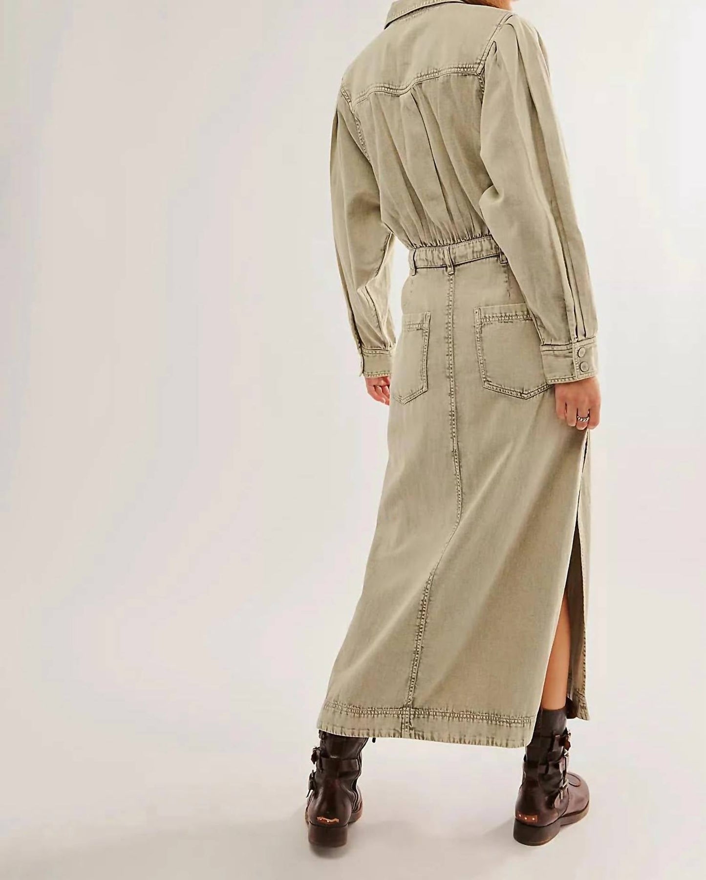 Free People - Mad Love Denim Midi Dress