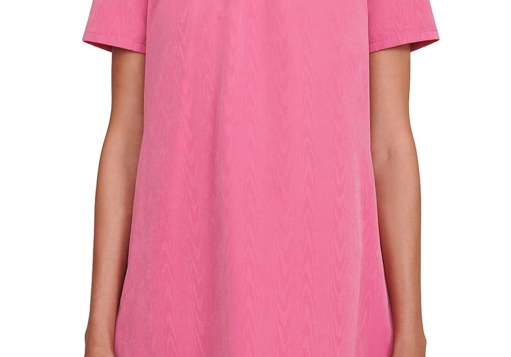 Staud Ilana Mock Neck Mini Dress Pink Size L