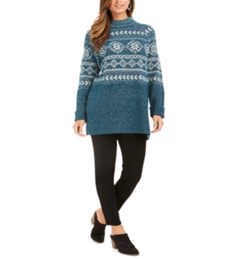 style-co-womens-fair-isle-tunic-sweater-xl-blue-1