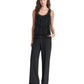 DKNY Womens Sequined Scoop Neck Sleeveless Tank Top Black Large