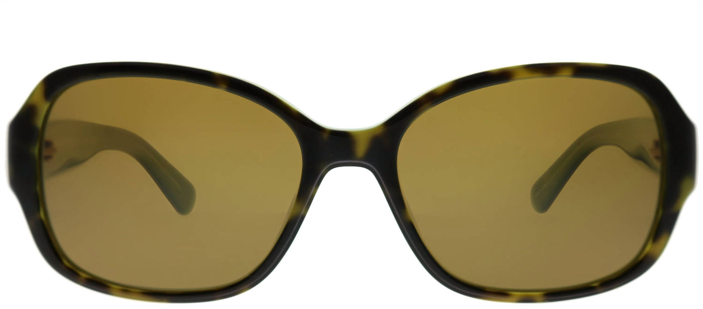 Kate Spade - Rectangle Plastic Havana Sunglasses with Brown Polarized Lens