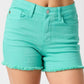 Judy Blue - mid rise garment dyed shorts