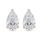 Diana M Jewels - 10.00 Cts Lab Grown Pear Cut Stud Earrings