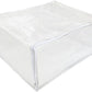 Set of 5 Clear Vinyl Zippered Storage Bags 25x21x11 Inch