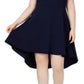 City Studio Womens Plus Hi-Low Fit & Flare Cocktail Dress Black 24W