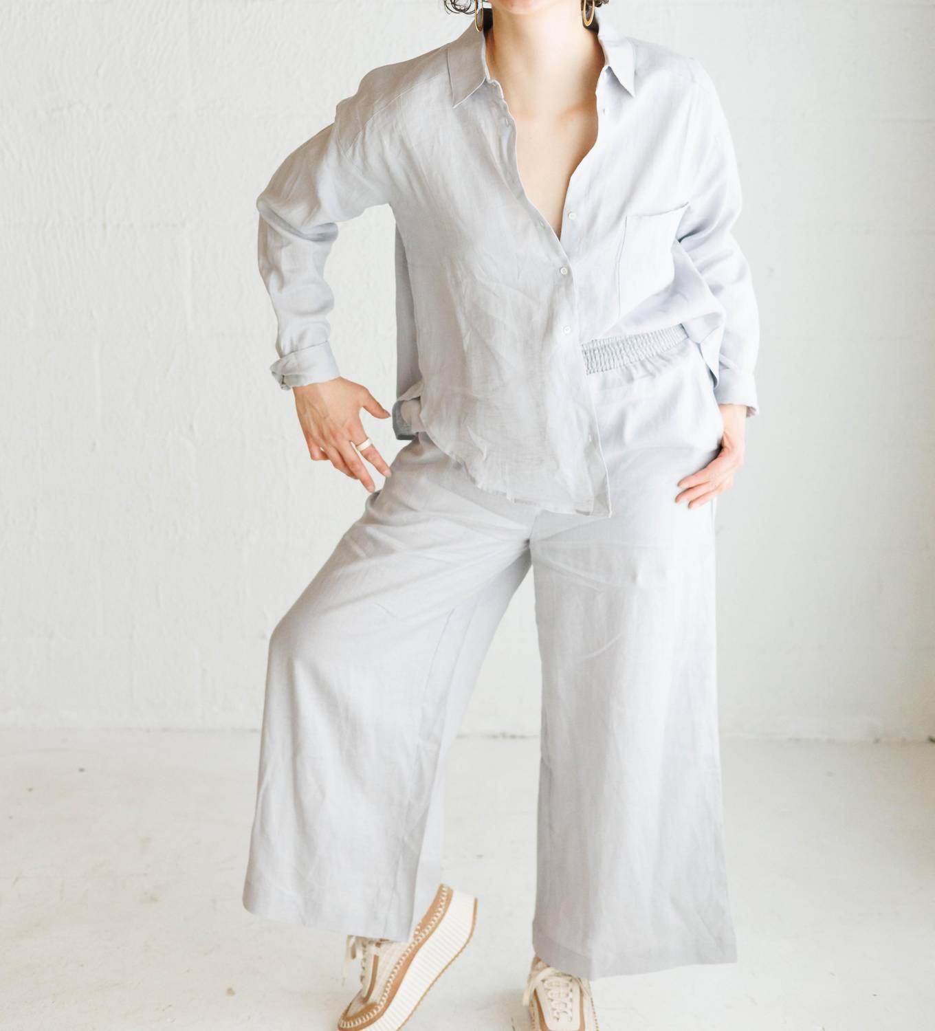 Grade & Gather - Oversized Linen Shirt