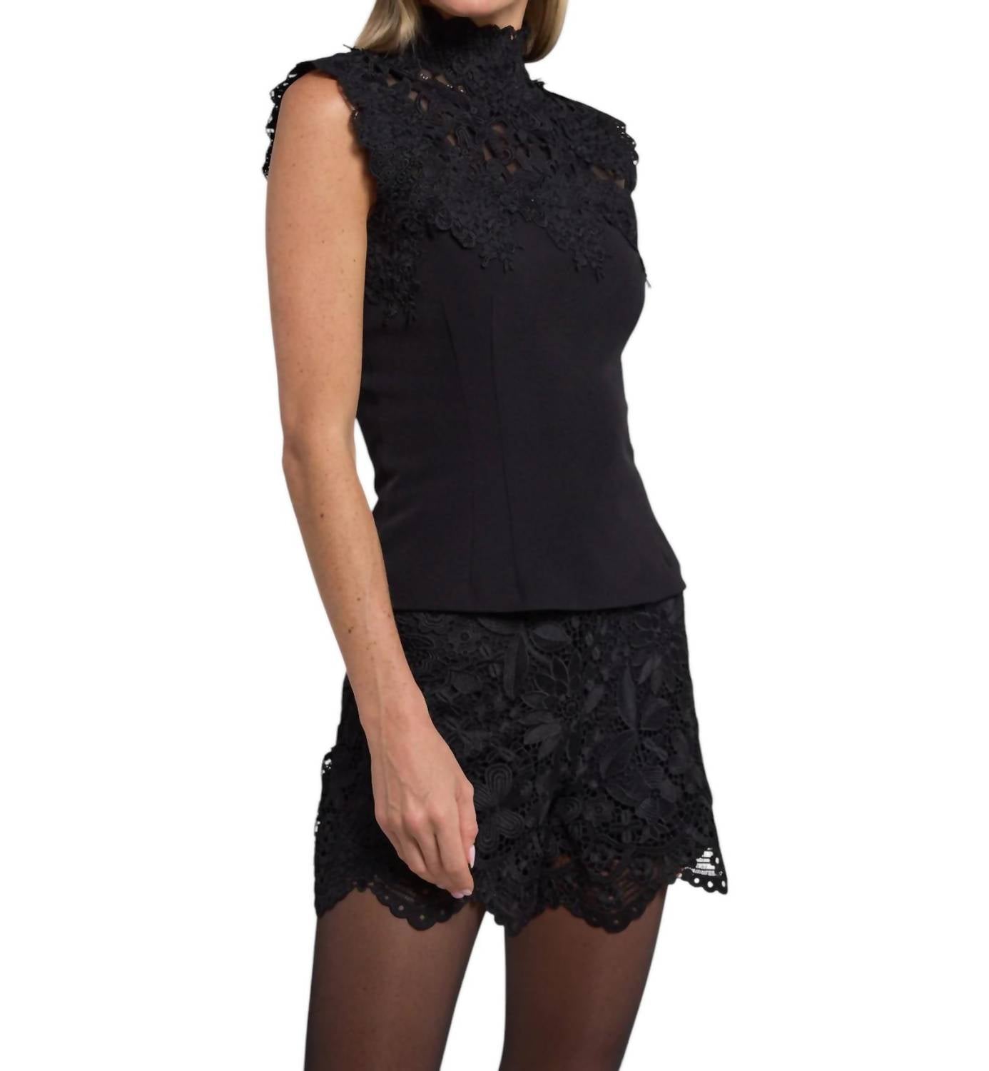Generation Love - Joya Lace Combo Crepe Top