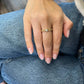 Gemma Couture - Women's Solitaire Round Diamond Chain Ring