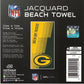NFL Green Bay Packers Jacquard 36x72 Sports Cotton Football Beach Towel NW