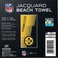NFL Pittsburgh Steelers Jacquard 36x72 Sports Cotton Football Beach Towel NW