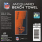 NFL Chicago Bears Jacquard 36x72 Sports Cotton Football Beach Towel White Blue