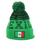 Mexico Country Pom Pom Cuffed Toque Winter Striped Green Logo Beanie Knit Soccer
