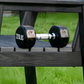HDPE Outdoor Terrace Dining Chair Set of 2 - Black