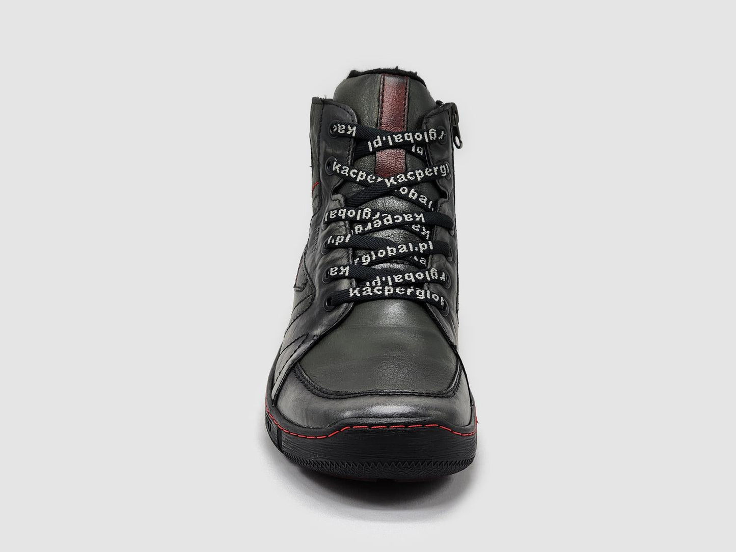 Kcr Group - Men's Comfort Thick Fur-Lined Zip-Up Leather Boots