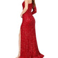 Ashleylauren - One Shoulder Sleeve Prom Dress