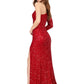 Ashleylauren - One Shoulder Sleeve Prom Dress