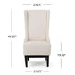 Alight Upholstered Dining Chair With High Back And Birch Wood Legs (Set of 2)