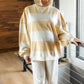 Free People - Classic Striped Oversized Crewneck Top