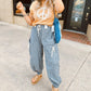 Ee:Some - Striped Drawstring Jogger Pants