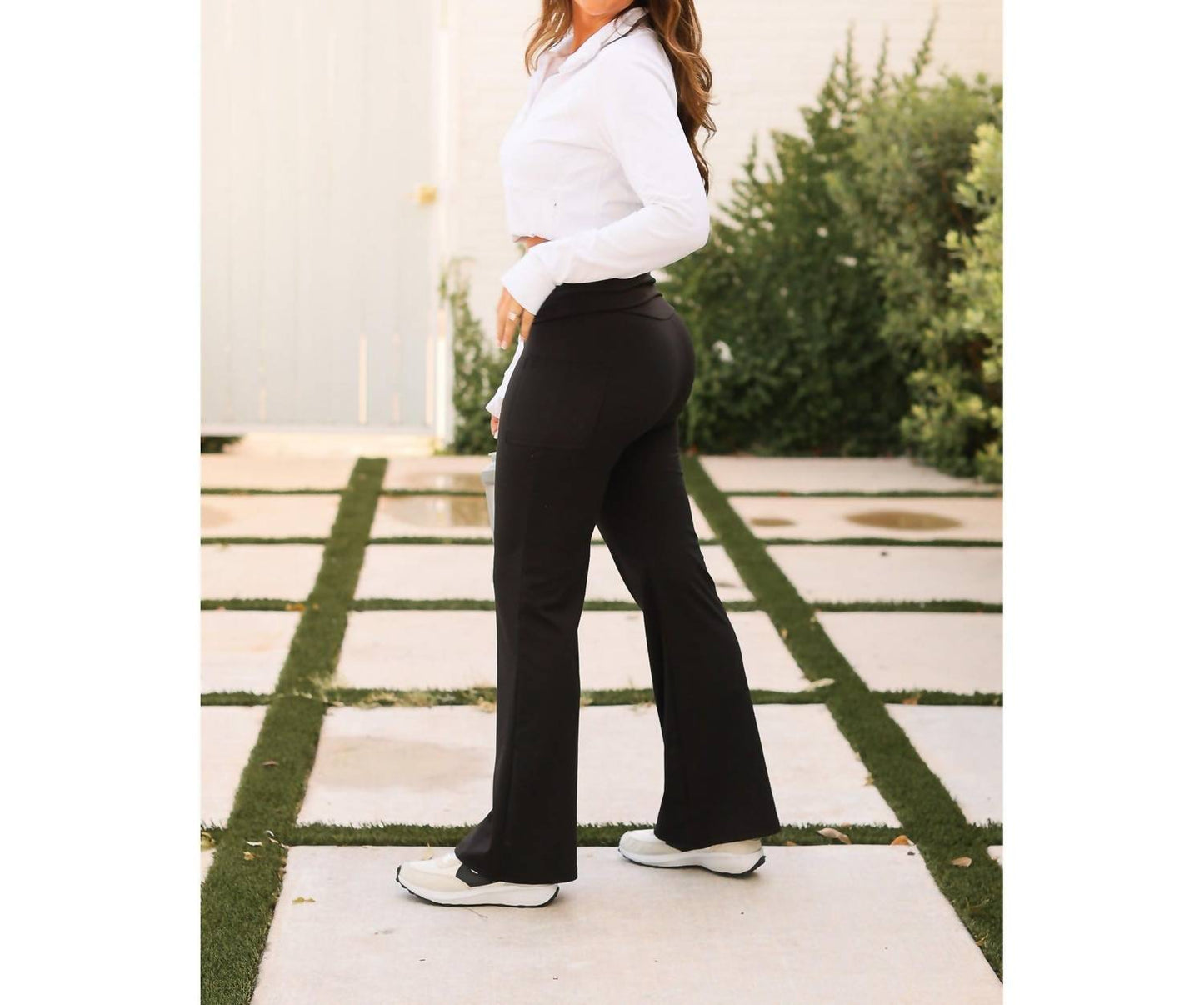 Julia Rose - Deluxe Paige Fold Over Tummy Control Yoga Leggings