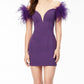 Ashleylauren - Feather Scuba Cocktail Dress