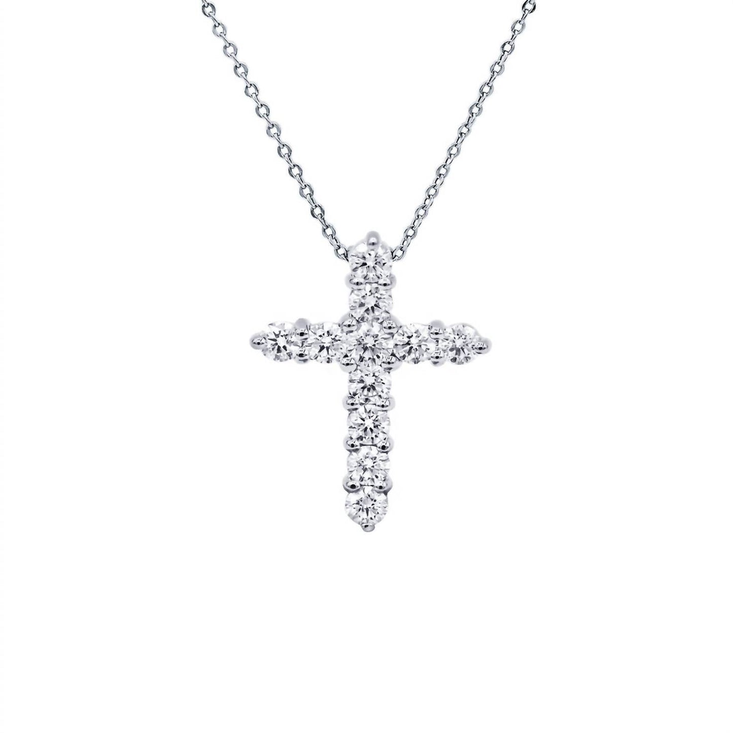 Diana M Jewels - 14kt 2.00 Cts Lab Grown Diamond Cross Necklace