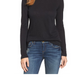 Caslon Women's Black Long Sleeve Crewneck T-Shirt Size Small