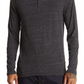 Abound Heathered Henley Top In Grey Charcoal White Nep Size Large
