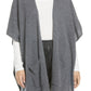 Nordstrom Recycled Cashmere Ruana In Grey Dark Heather Size One Size