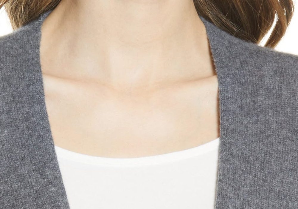 Nordstrom Recycled Cashmere Ruana In Grey Dark Heather Size One Size