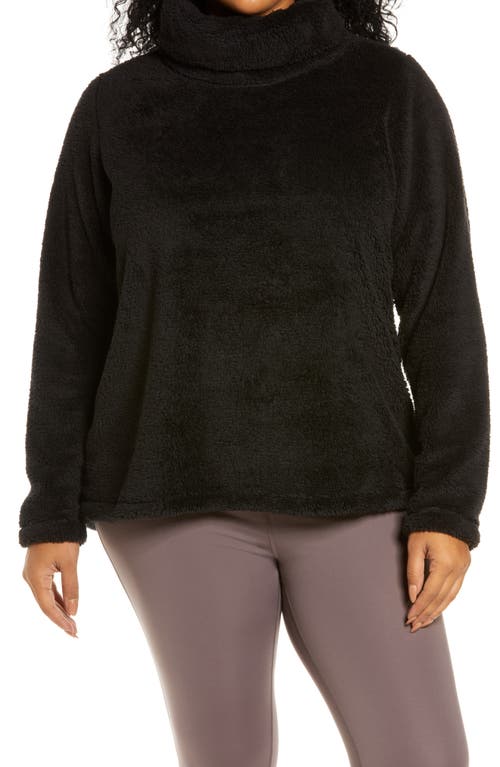 Zella Women's Black Nikki Furry Fleece Sweatshirt Size 3X