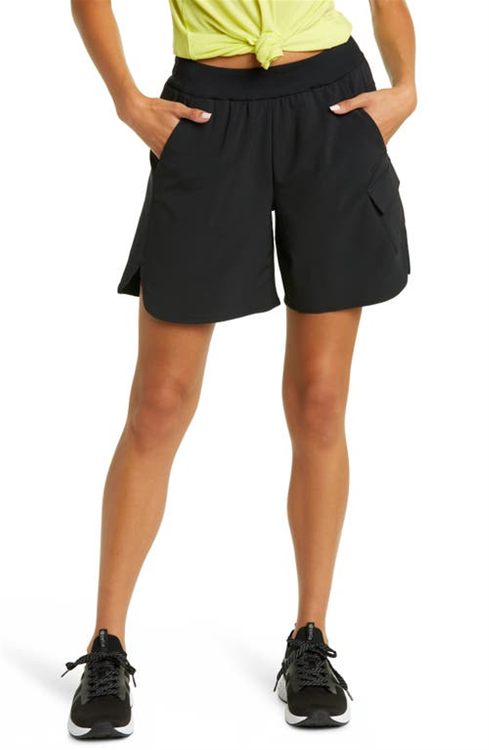 Zella Women's Black Getaway Bermuda Shorts Size Medium