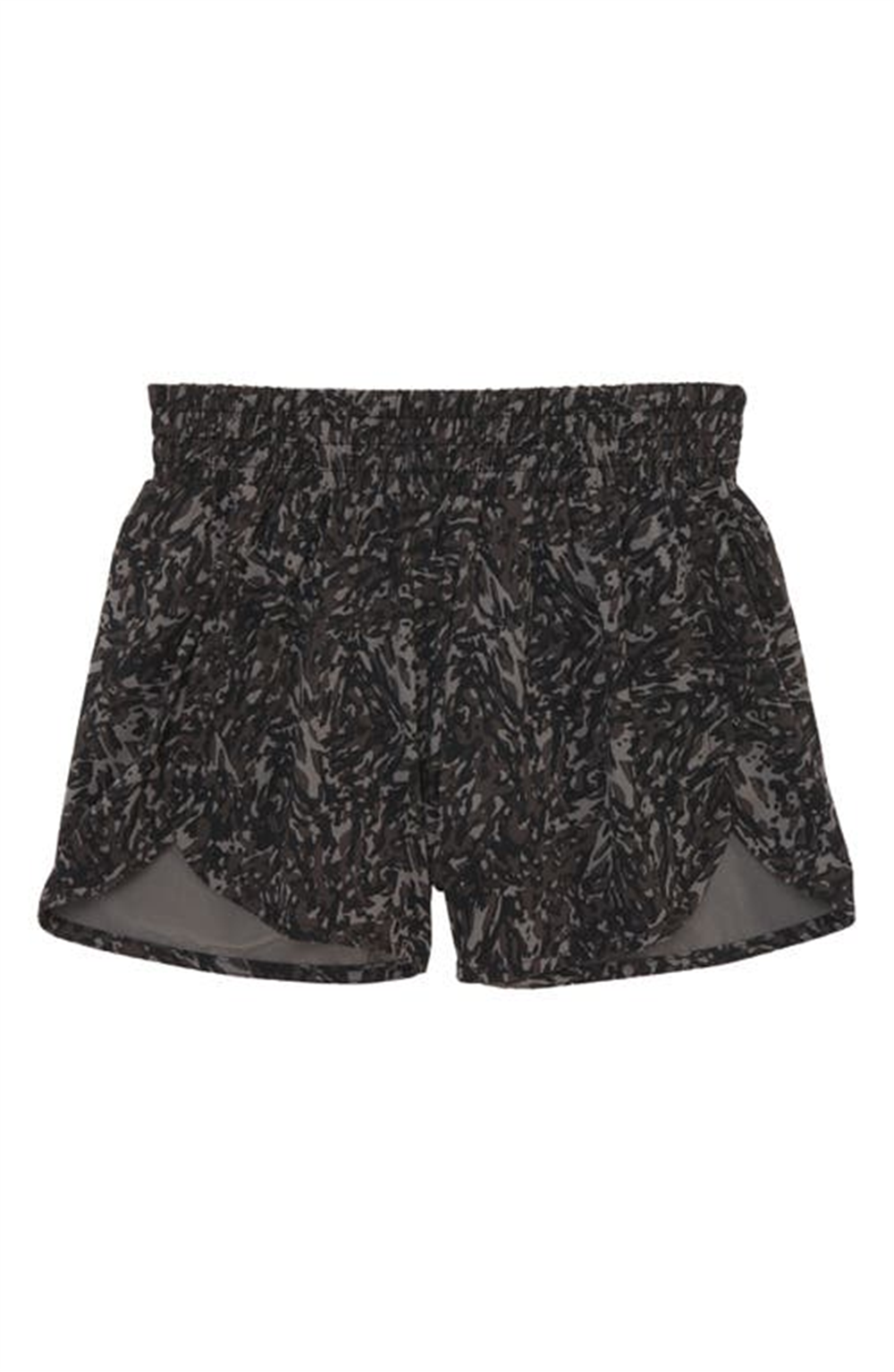 Zella Kids' Black Splash Camo Altitude Shorts Size X-Large