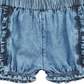 Blue Ocean Wash Tucker + Tate Ruffle Denim Shorts Size 9M
