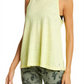 Zella Shirred Back Tank Top In Yellow Elfin Size Large