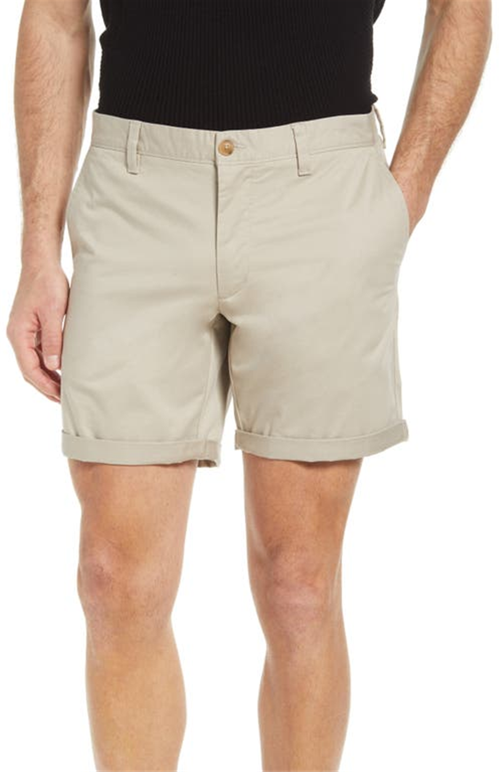 Open Edit Grey Sphere Skinny Chino Shorts - Stretch Cotton  Size 38