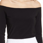 Small Size Black Halogen Knit Off The Shoulder Top