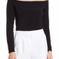 Large Size Black Halogen Knit Off the Shoulder Top by Halogen