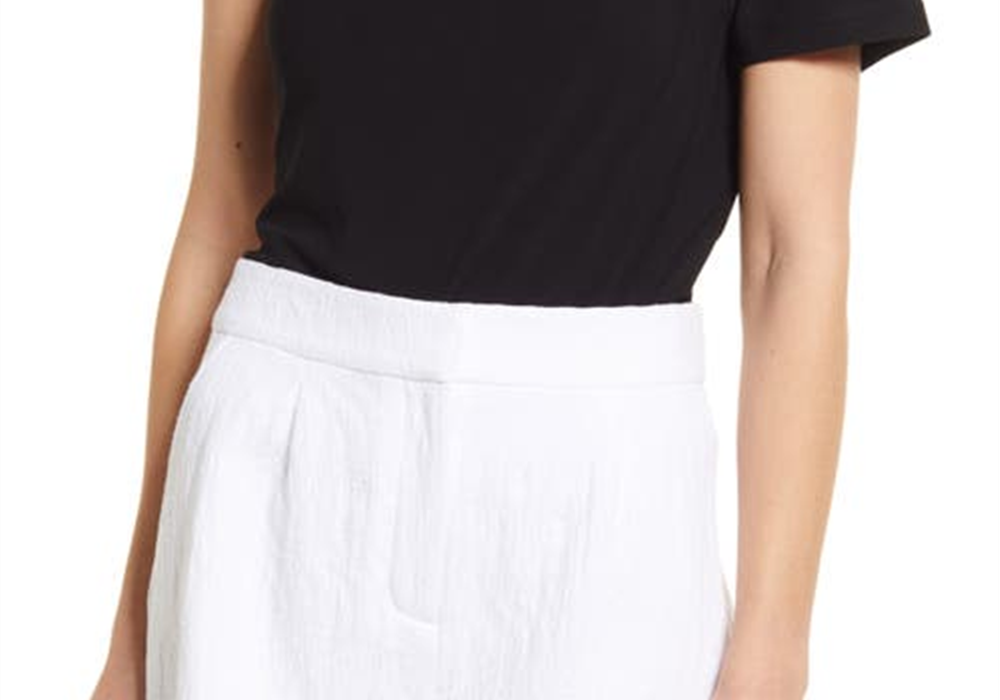 Halogen(R) Halogen Knit One-Shoulder Top In Black Size Large