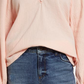 Small-Size Caslon Raglan Sleeve Seersucker Top in Pink Chintz